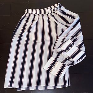 Off the shoulder dress shirt